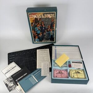 VINTAGE Stocks and Bonds COMPLETE 3M 1964 Trading Bookshelf Board Game
